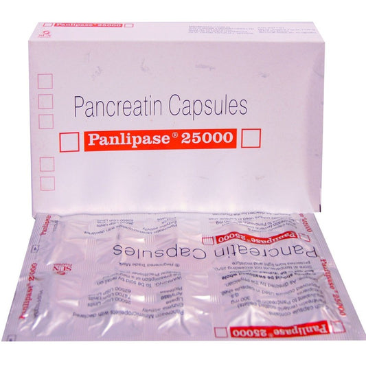Panlipase Lipase 25000 u, protease 62500 u, amylase 74700 u. image 0